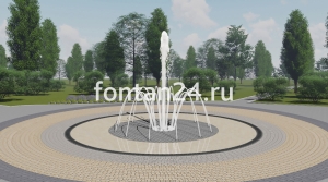 Пешеходный фонтанный комплект "Пиано средний" ø=3 м Пешеходный фонтанный комплект "Пиано средний" ø=3 м