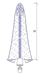 Фонтанная насадка Каскад 1", 48 мм, нержавеющая сталь